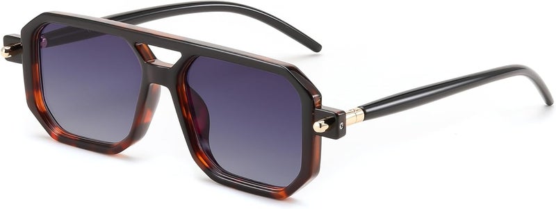 FEISEDY Vintage Square 70s Flat Aviator Sunglasses Women Men Classic Retro Stylish Frame UV400 Sunglasses B2622 - Image 1